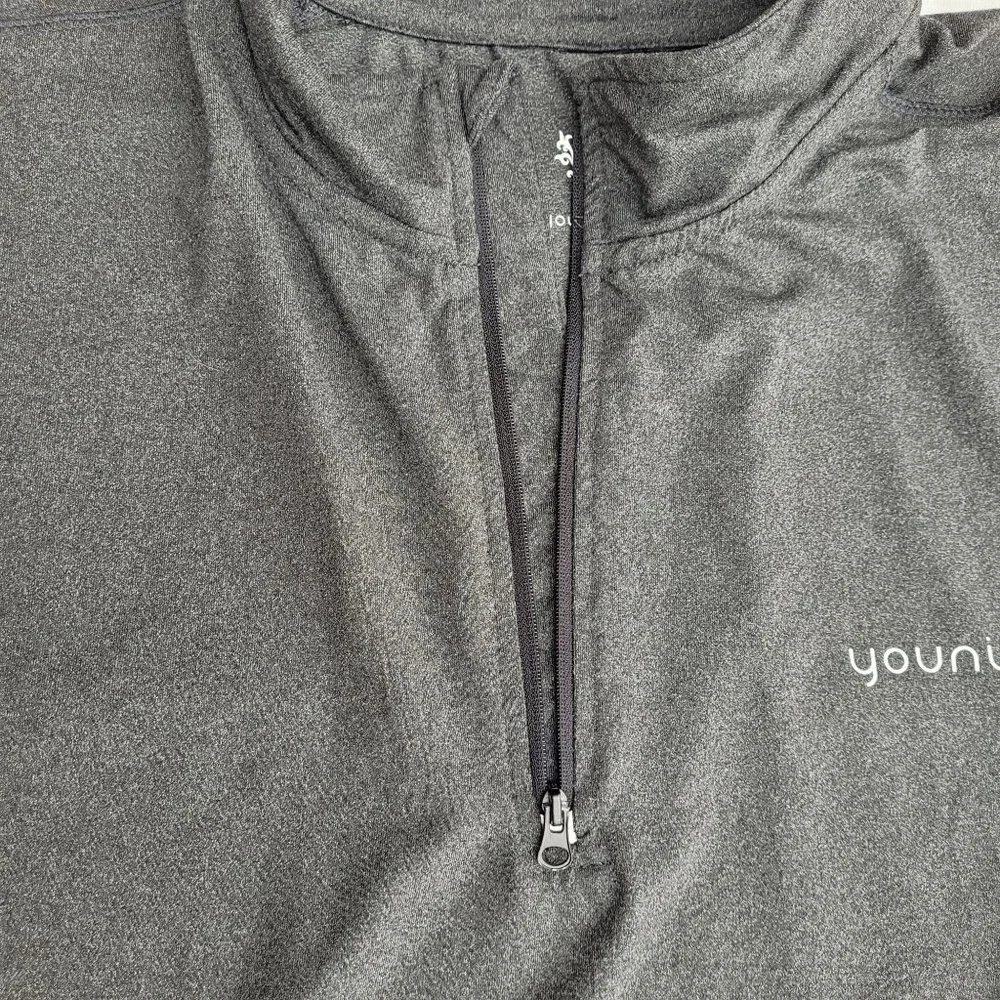 Younique 1/4 Zip Pullover Jacket Thermal Layer Men's 2XL Gray - Picture 5 of 13